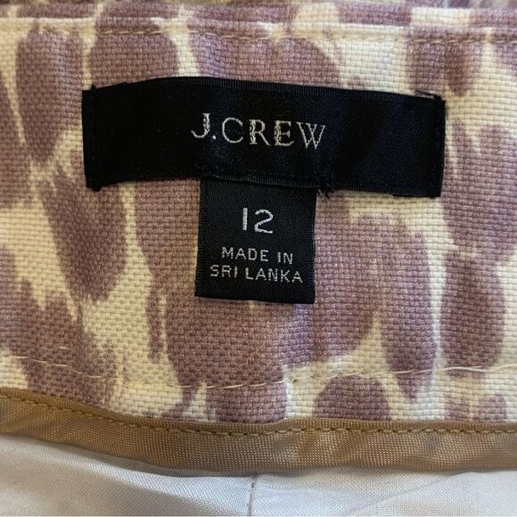 J.Crew Taryn Pants in Lilac Leopard Size 12 - Picture 7 of 11